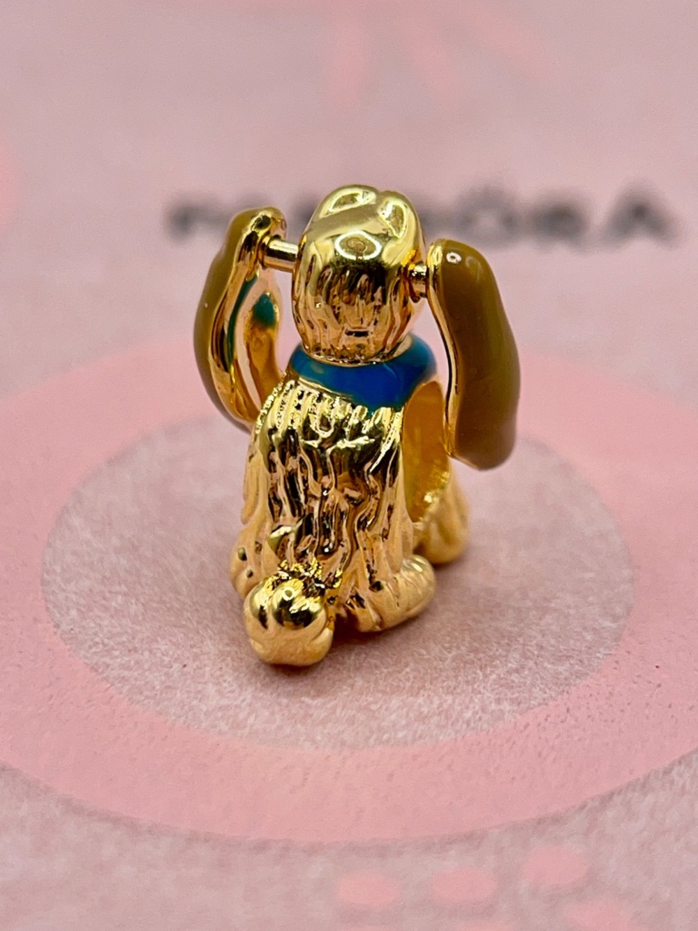 Pandora Disney Lady and the Tramp Lady Gold-Plated Charm - Picture 5 of 8